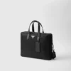 Aktovka z materiálu Re-Nylon a kůže Saffiano Aktovka z materiálu Re-Nylon a kůže Saffiano