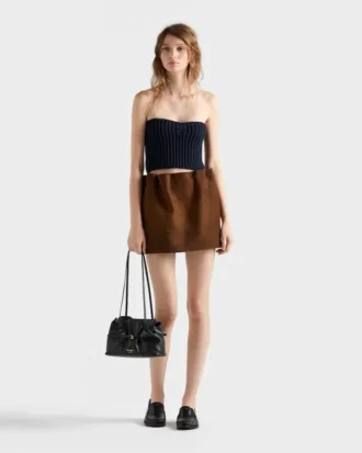 Bandeau top z vlny a kašmíru s přívěskem