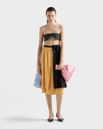 Bandeau top z vlny s proužky