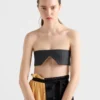Bandeau top z vlny s proužky