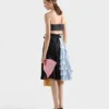 Bandeau top z vlny s proužky