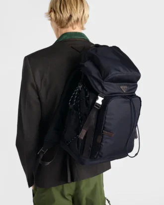 Batoh Prada Speedrock z materiálu Re-Nylon a kůže