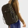 Batoh Prada Speedrock z materiálu Re-Nylon a kůže