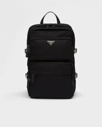 Batoh z materiálu Re-Nylon a kůže Saffiano