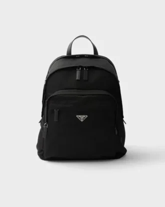 Batoh z materiálu Re-Nylon a kůže Saffiano