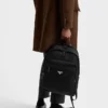 Batoh z materiálu Re-Nylon a kůže Saffiano Batoh z materiálu Re-Nylon a kůže Saffiano