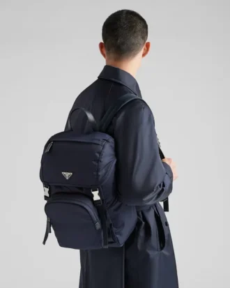 Batoh z materiálu Re-Nylon a kůže Saffiano