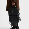 Batoh z materiálu Re-Nylon a kůže Saffiano Batoh z materiálu Re-Nylon a kůže Saffiano