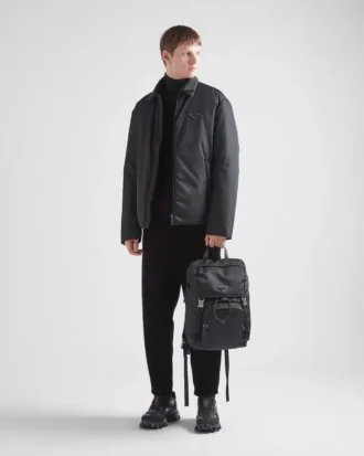 Batoh z materiálu Re-Nylon a kůže Saffiano