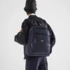 Batoh z materiálu Re-Nylon a kůže Saffiano Batoh z materiálu Re-Nylon a kůže Saffiano