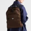 Batoh z materiálu Re-Nylon a kůže Saffiano Batoh z materiálu Re-Nylon a kůže Saffiano