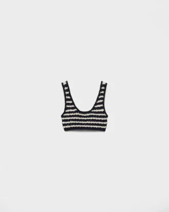 Bavlněný háčkovaný crop top