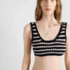 Bavlněný háčkovaný crop top