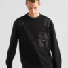 Bavlněná mikina s detaily z materiálu Re-Nylon Bavlněná mikina s detaily z materiálu Re-Nylon