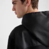 Bavlněná mikina s kapucí z fleece a Re-Nylon Bavlněná mikina s kapucí z fleece a Re-Nylon