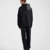 Bavlněná mikina s kapucí z fleece a Re-Nylon Bavlněná mikina s kapucí z fleece a Re-Nylon
