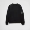 Bavlněná mikina z fleece a materiálu Re-Nylon Bavlněná mikina z fleece a materiálu Re-Nylon