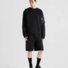 Bavlněná mikina z fleece a materiálu Re-Nylon Bavlněná mikina z fleece a materiálu Re-Nylon