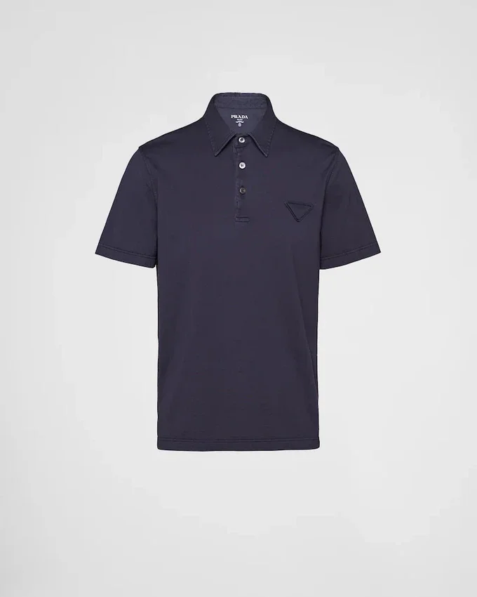 Bavlněné polo tričko s krátkými rukávy Bavlněné polo tričko s krátkými rukávy