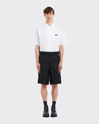 Bermudy z gabardínu Re-Nylon