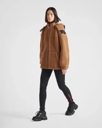 Bunda z dvojitého fleece a recyklované technické tkaniny