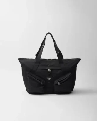 Cestovní taška z materiálu Re-Nylon a kůže