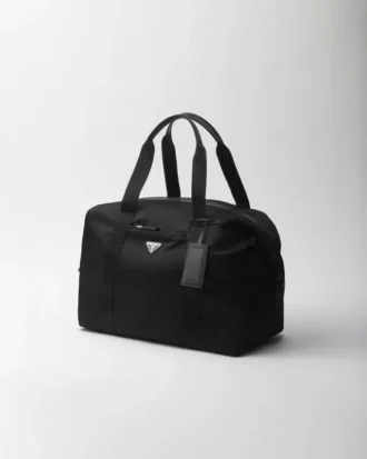 Cestovní taška z materiálu Re-Nylon a kůže Saffiano