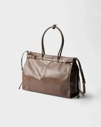 Extra velká kožená kabelka Prada Bonnie