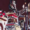 Hedvábný šátek s potiskem Pittoresque Milan 90 Hedvábný šátek s potiskem Pittoresque Milan 90