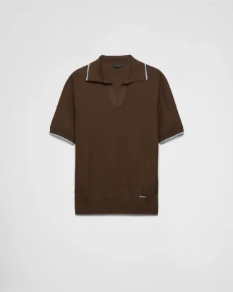 Hodvábné a bavlněné polo tričko