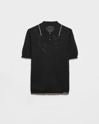 Hodvábné a bavlněné polo tričko