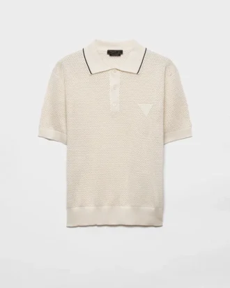 Hodvábné a bavlněné polo tričko