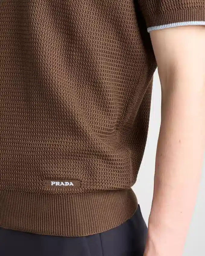Hodvábné a bavlněné polo tričko Hodvábné a bavlněné polo tričko