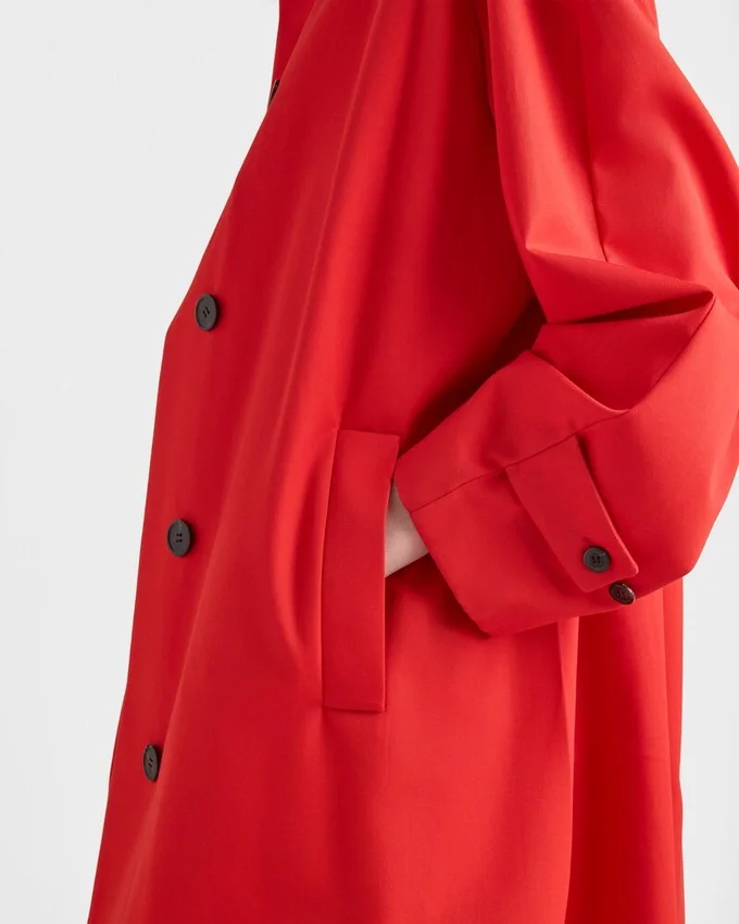Jednořadý kabát z gabardínu Jednořadý kabát z gabardínu