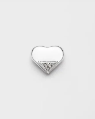Jednostranná náušnice Eternal Gold Nano Heart z bílého zlata s diamantem vypěstovaným v laboratoři Jednostranná náušnice Eternal Gold Nano Heart z bílého zlata s diamantem vypěstovaným v laboratoři