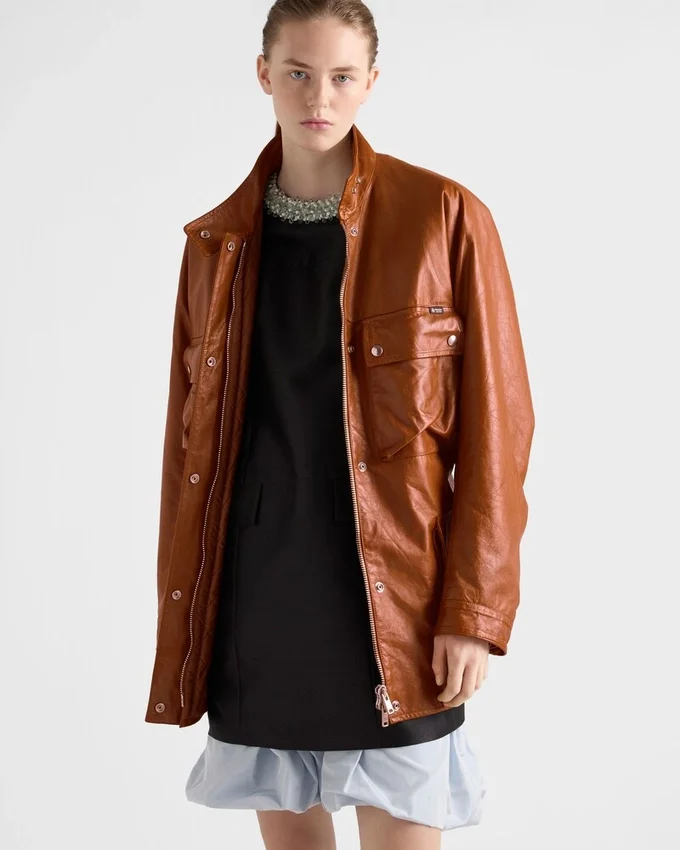 Kabát z patinované kůže Kabát z patinované kůže