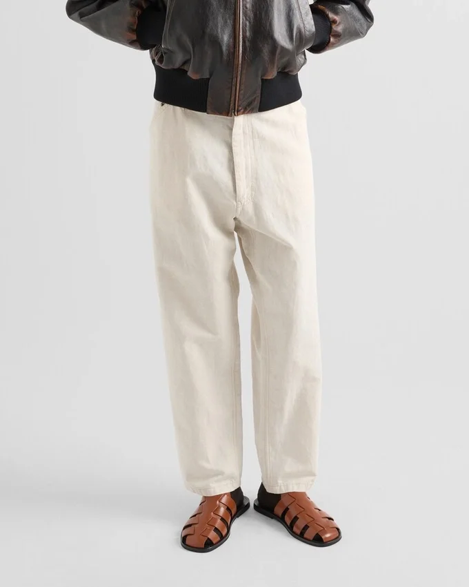 Kalhoty z chambray Kalhoty z chambray