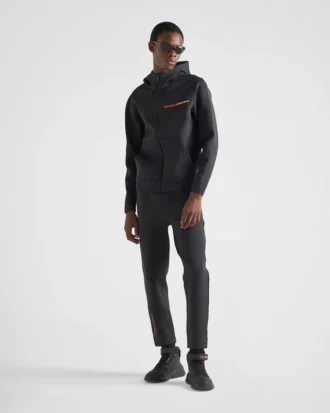 Joggingové kalhoty z technického materiálu s tepelně lepenými švy