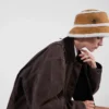 Klobouk typu bucket hat ze semišové ovčí kůže