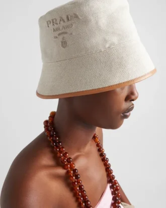 Klobouk typu bucket hat ze směsi lnu