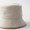 Klobouk typu bucket hat ze směsi lnu Klobouk typu bucket hat ze směsi lnu