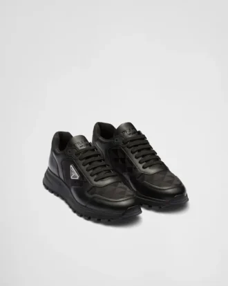 Kožené a Re-Nylon vysoké tenisky
