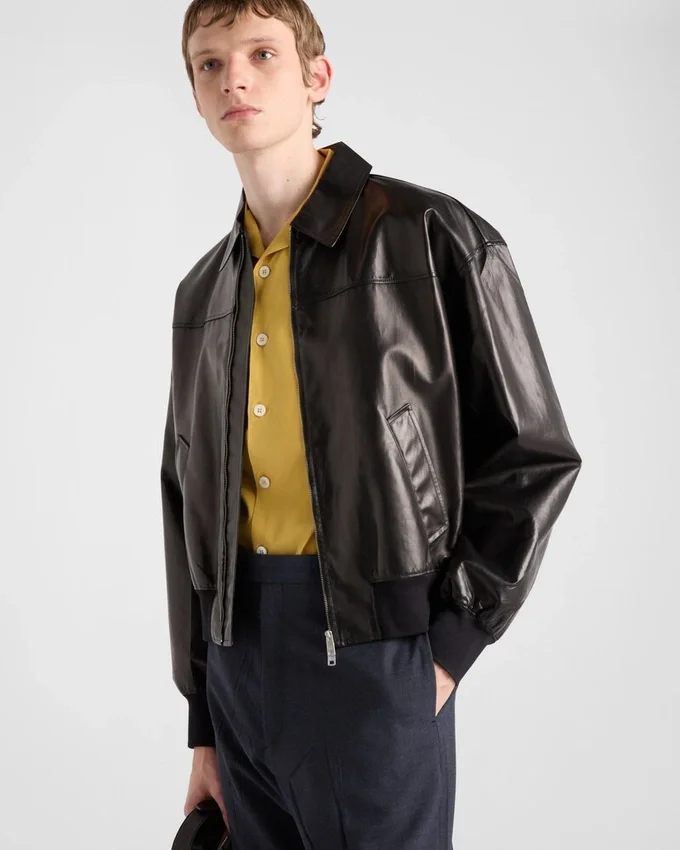 Kožená bomber bunda Kožená bomber bunda
