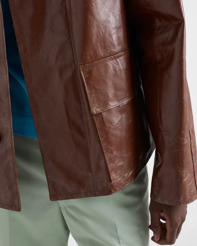Kožená bunda v vintage stylu Kožená bunda v vintage stylu