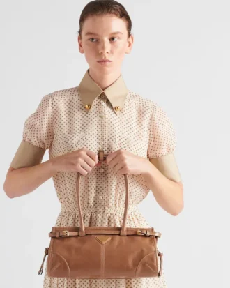 Kožená kabelka Prada Bonnie Medium