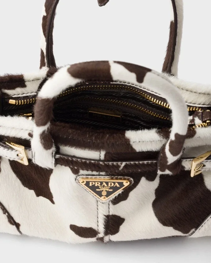 Kožená kabelka Prada Bonnie Mini s potiskem Kožená kabelka Prada Bonnie Mini s potiskem