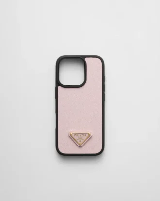 Kožené pouzdro Saffiano pro iPhone 16 Pro