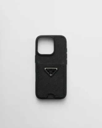 Kožené pouzdro Saffiano pro iPhone 16 Pro