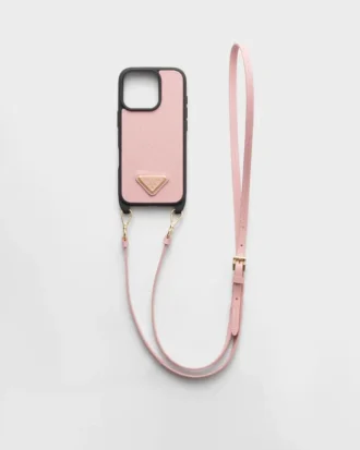 Kožené pouzdro Saffiano pro iPhone 16 Pro