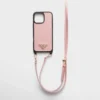 Kožené pouzdro Saffiano pro iPhone 16 Pro Max s ramenním popruhem Kožené pouzdro Saffiano pro iPhone 16 Pro Max s ramenním popruhem